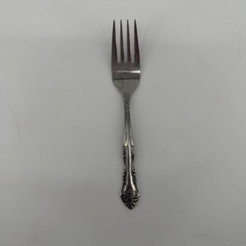 Rogers Dream Rose Stainless Salad Fork Floral Pattern Flatware Korea 6.25 inch